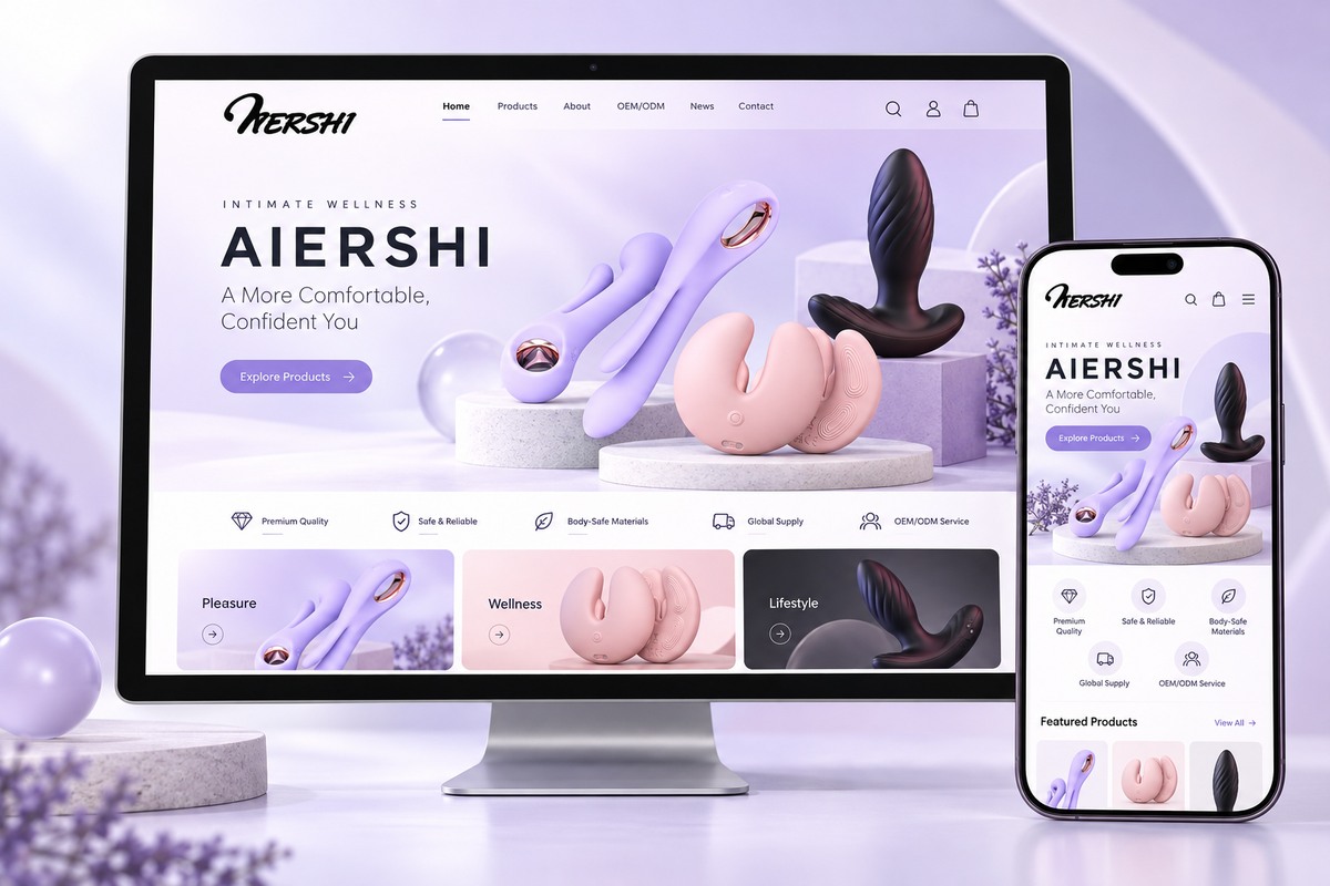 AIERSHI成人用品品牌英文外贸官网网站建设案例