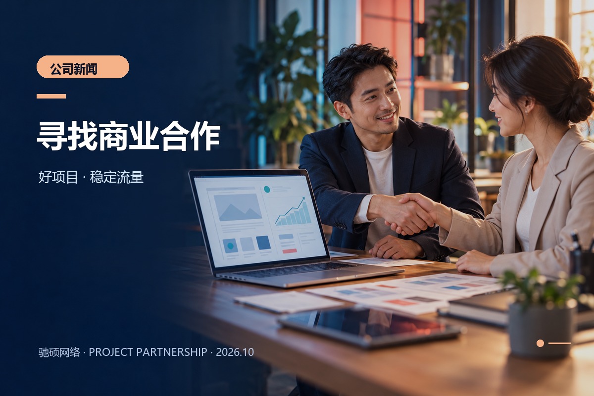 驰硕网络商业项目合作招募的概念示意配图