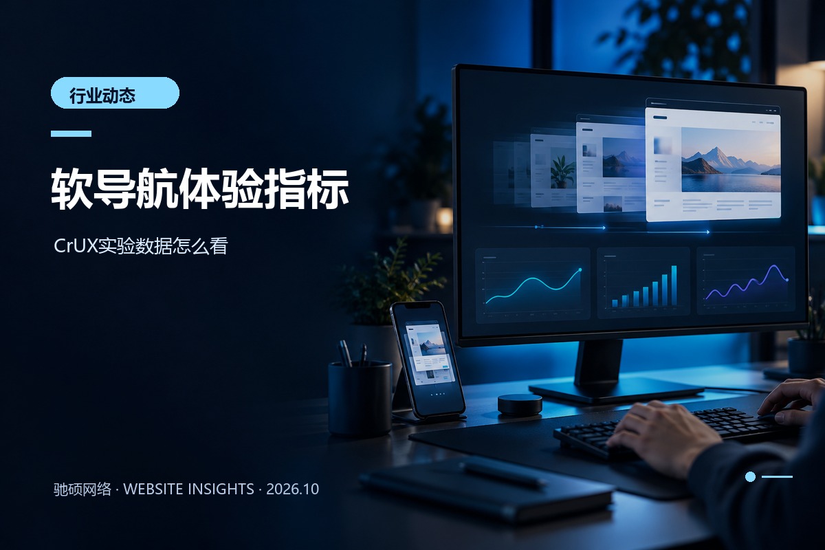 电脑与手机展示单页网站切换和用户体验数据的概念配图