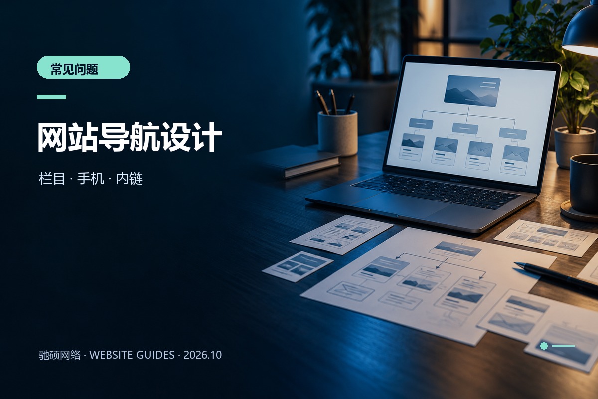 设计人员规划企业网站栏目与导航结构的概念配图