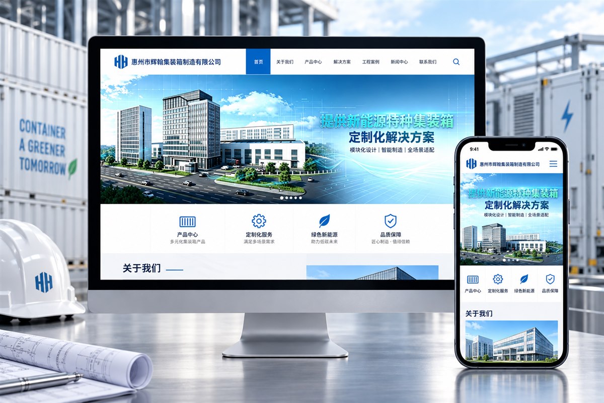 惠州市辉翰集装箱制造有限公司官网网站建设案例