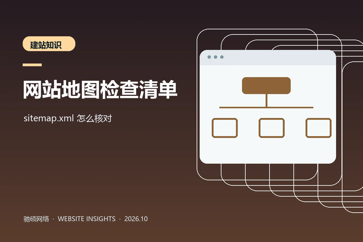 网站页面层级与XML网站地图的原创示意封面