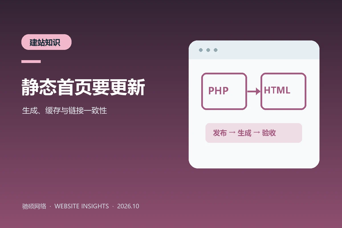 动态首页生成静态index.html后的内容更新流程示意封面