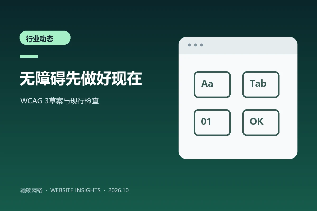 网站文字、键盘操作和表单无障碍检查的原创示意图