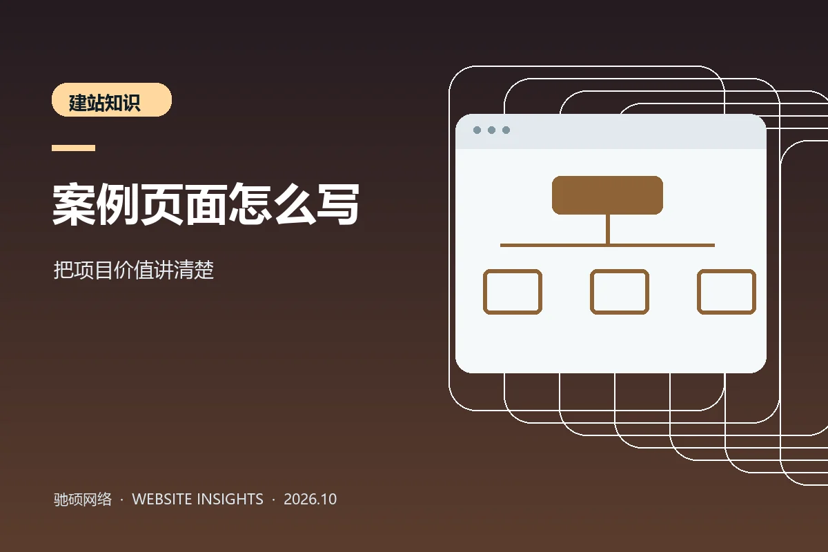 企业网站案例内容模块与项目展示的原创示意封面
