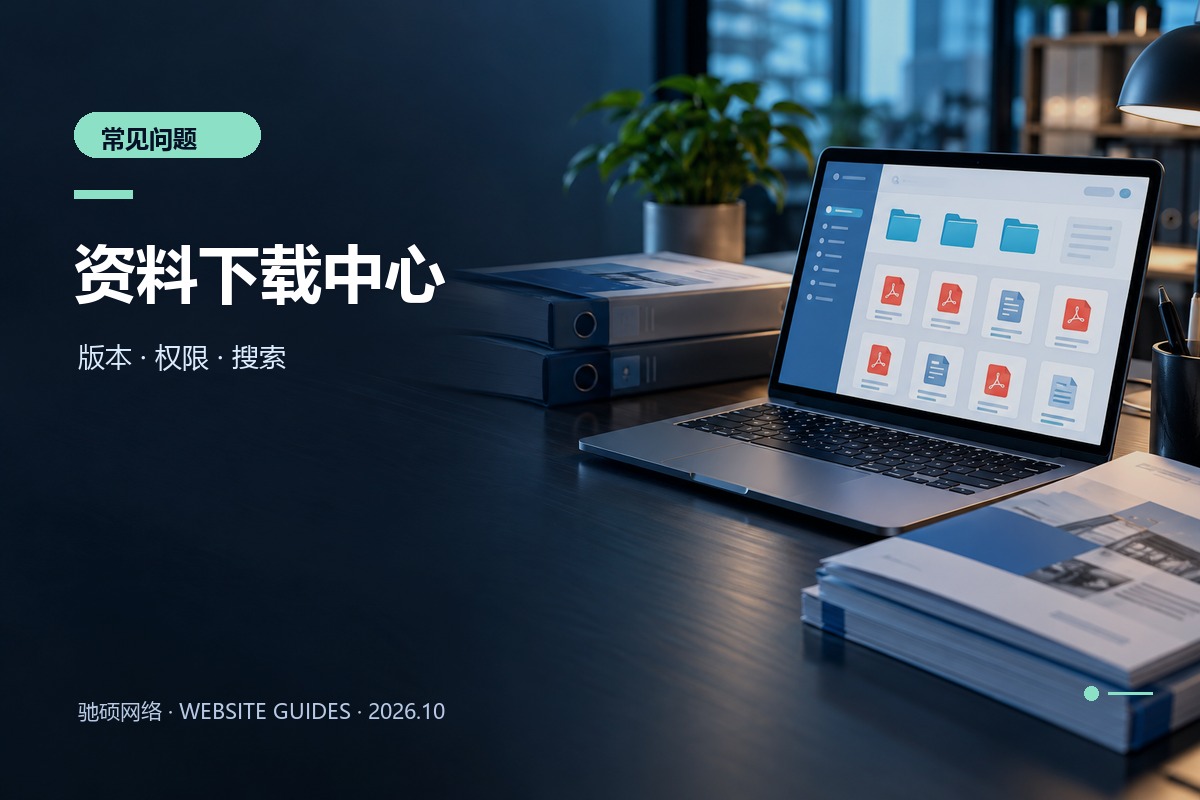 企业网站整理产品说明书和技术资料下载的概念配图